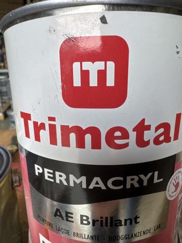 Trimetal Permacryl AE Brillant - Ral 7016 - 1 liter, Doe-het-zelf en Verbouw, Verf, Beits en Lak, Overige kleuren, Nieuw, Ophalen of Verzenden