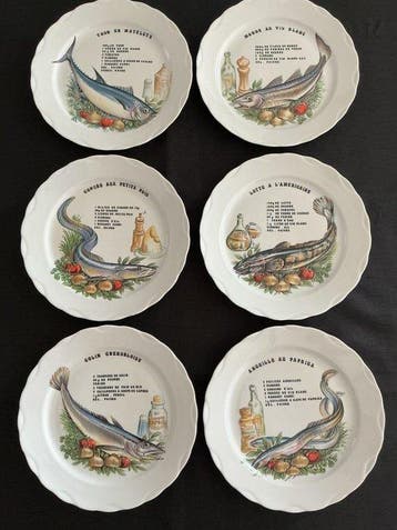 L’Hirondelle , visservies met afbeeldingen van verschillende