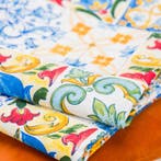 BA176 - Majolika-stof - Patchwork van Mediterrane tegels -
