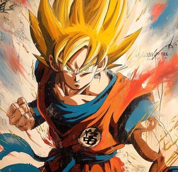 Canvas Fit - Alberto Ricardo - Goku Super Saiyajin: Energía, Nieuw