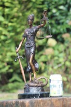 sculptuur, justitia vrouwe van gerechtigheid - 45 cm -, Antiek en Kunst