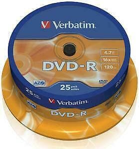 Verbatim | DVD-R | 4.7 GB | Matt Silver | 25 Stuks, Verzenden, Nieuw