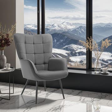Fauteuil Hygge gestoffeerd, ergonomisch, draagkracht 150 kg, Verzenden, Nieuw