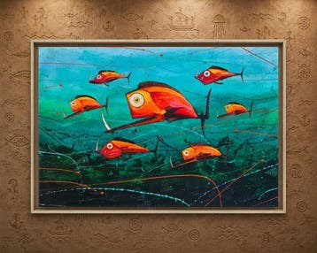 Onofre Alarcón (1969) - PALEOFISH COLOR #174 - XXL NO, Antiek en Kunst