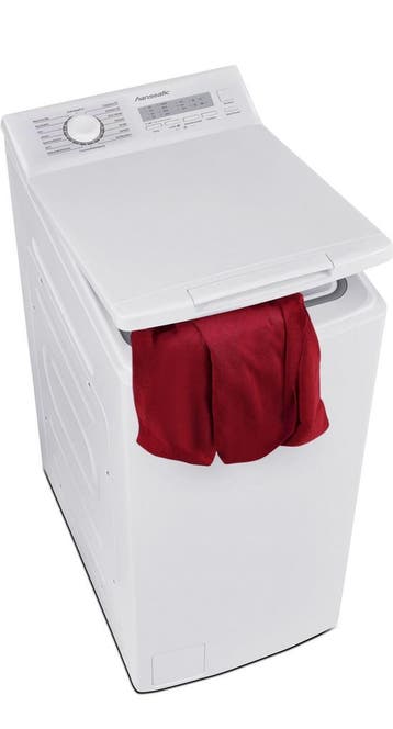 Hanseatic HTW510C - Bovenlader Wasmachine - 5 kg - 1000 tpm, Ophalen of Verzenden, Nieuw, Voorlader, 85 tot 90 cm