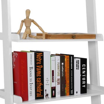 Ladderrek Wit met 5 Planken 180cm (Meubelen, Interieur), Verzenden