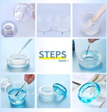 Epoxy giethars a en b 1:1 50+50 ml clear resin crystal art, Ophalen of Verzenden, Nieuw