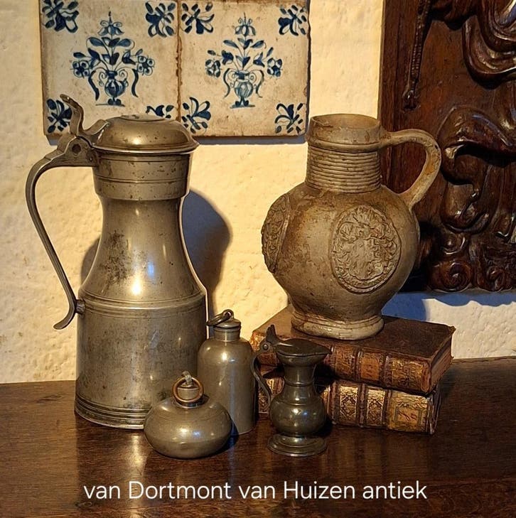 van DORTMONT van HUIZEN ANTIEK Sinds 1963, Knegsel., Antiek en Kunst, Antiek | Tin, Ophalen