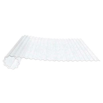 Polyester golfplaat op rol | 76/18 | 0,80 mm | Naturel, Verzenden, Nieuw, Overige materialen, Minder dan 20 mm