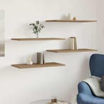 vidaXL Wandschappen 4 st 60x30x1,5 cm bewerkt hout, Verzenden, Nieuw