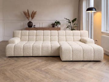Loungebank Zuidlaren - loungebanken - Creme, Nieuw, 150 cm of meer, Stof, 300 cm of meer