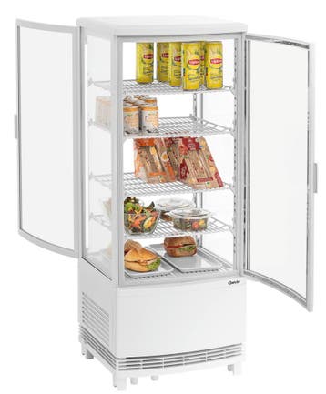 Bartscher Mini-koelvitrine | 98L | Wit | 4 Niveaus | Led | 4, Ophalen of Verzenden, Nieuw