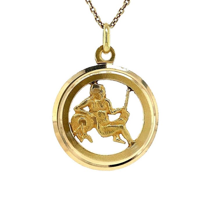 Gouden vintage waterman hanger 18 krt, Sieraden, Tassen en Uiterlijk, Kettinghangers, Ophalen of Verzenden