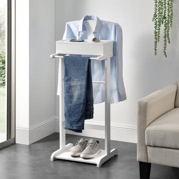 Dressboy kledingrek met opbergdoos 110x43,5x34,5 cm wit, Verzenden, Nieuw