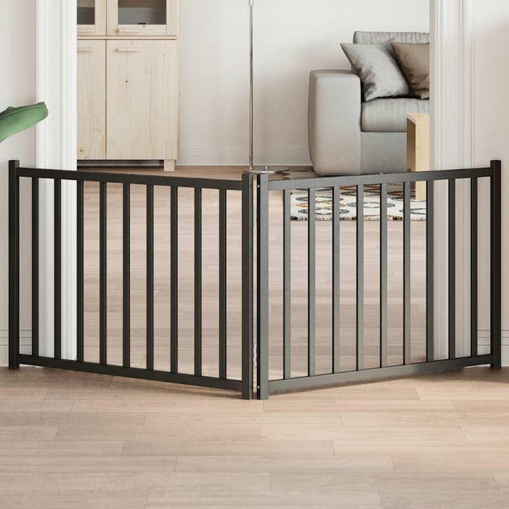 vidaXL Hondenhek inklapbaar 2 panelen 160 cm massief, Dieren en Toebehoren, Honden-accessoires, Nieuw, Verzenden