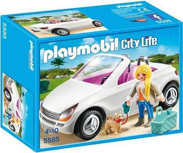 Playmobil Cabrio met Vrouw en Hond - 5585 (Nieuw), Verzenden, Nieuw