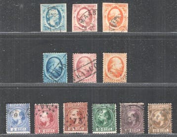 Nederland 1852/1867 - Koning Willem III - 1e t/m 3e emissie, Postzegels en Munten, Postzegels | Nederland, Gestempeld