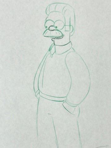 Gracie Films - Originele animatietekening van Homer Simpson,, Nieuw in verpakking