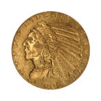 Gouden 5 dollar half American Eagle Indian Head, Verzenden