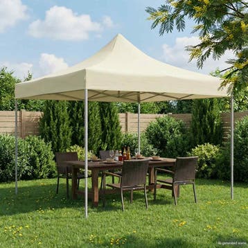 vidaXL Partytent 291 x 291 x 315 cm Crèmekleurig Oxford Stof, Verzenden, Nieuw, Partytent