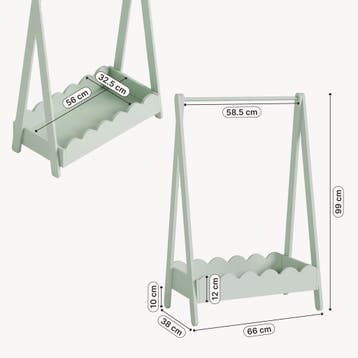 Kindergarderobe Vestnes 99x66x38 cm mintgroen [en.casa], Verzenden, Nieuw
