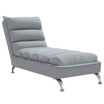 Loungebank Modern Grijs | Tweedekansje | OP=OP, Eenpersoons, Minder dan 75 cm, Ophalen of Verzenden, Zo goed als nieuw