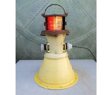 Lamp - Luchthavenlamp - Luchtvaartontwerp industrieel -, Antiek en Kunst