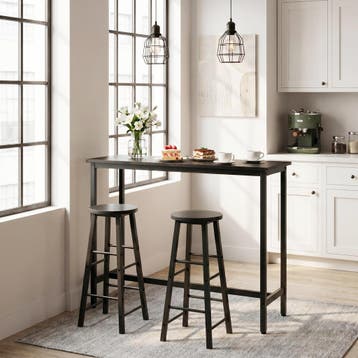 2dekans | WOLTU bar tafel - bistro tafel - metaal en hout -, Huis en Inrichting, Ophalen of Verzenden, Zo goed als nieuw
