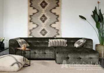 Loungebank Castricum - loungebanken - Taupe, Nieuw, 150 cm of meer, Stof, 250 tot 300 cm