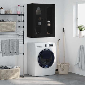vidaXL Bovenkast 69,5x34x90 cm zwart, Verzenden, Nieuw, 50 tot 100 cm, Minder dan 100 cm