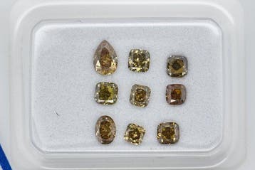 Zonder minimumprijs - 9 pcs Diamant (Natuurlijk) - 1.11 ct -, Nieuw