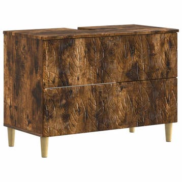 vidaXL Badkamer wastafelkast DELFT Gerookt eiken 82 x 41 x, Verzenden, Nieuw, Wastafelkast