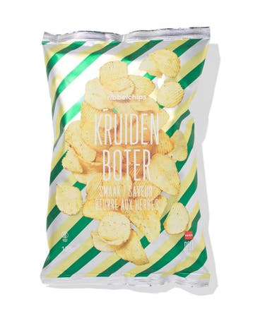 HEMA Ribbelchips kruidenboter 125g 2 voor 2.99, Verzenden