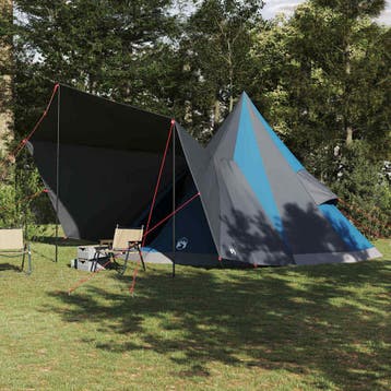vidaXL Tipi Tent met dak met opslag Blauw 510 x 690 x 330 cm, Verzenden, Nieuw, Tot en met 2