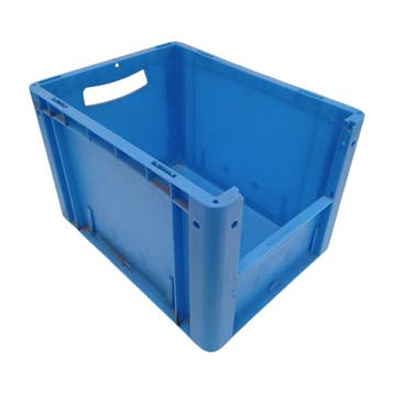 Magazijnbak, 400x300x270 mm, euronorm, blauw pp, gebruikt -, Gebruikt, 40 tot 60 cm, 50 tot 75 cm, Bak of Kist