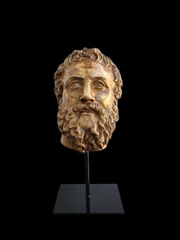 sculptuur, Testa Marco Aurelio - 33 cm - marmerpoeder, Antiek en Kunst