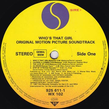 Madonna - Whos That Girl (Original Motion Picture Soundtrac, Ophalen of Verzenden, Gebruikt