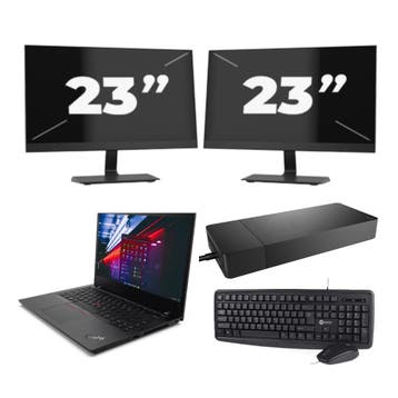 Lenovo ThinkPad L14 Gen 2 -   i3-11e 16GB  - 256GB  + 2x 23, Computers en Software, Qwerty, Verzenden, Refurbished, 14 inch
