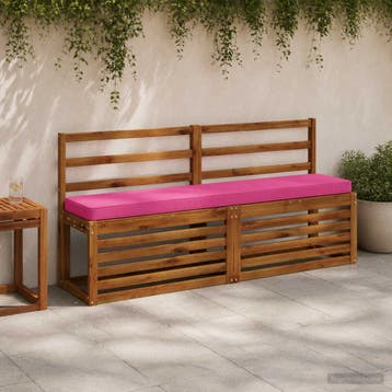 vidaXL 1-delig Bankkussen VUGHT 100% Polyester Roze 140 x 30, Huis en Inrichting, Woonaccessoires | Kussens, Verzenden, Nieuw