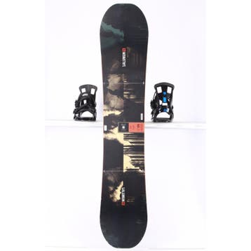 155 snowboard SALOMON WILD CARD, Black/orange, FLAT/rocker, Verzenden, Gebruikt
