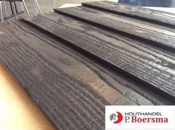 Douglas zweeds rabat |  12/24X190mm | Zwart gecoat |  2x, Minder dan 25 mm, Nieuw, Plank, 300 cm of meer