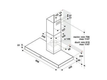Whirlpool AKR559/3IX - Wandschouw afzuigkap - Roestvrij, Verzenden, Zo goed als nieuw