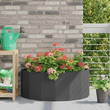 vidaXL Plantenbak Zwart 90 x 45 x 35 cm Staal, Verzenden, Minder dan 60 cm, Nieuw, Metaal