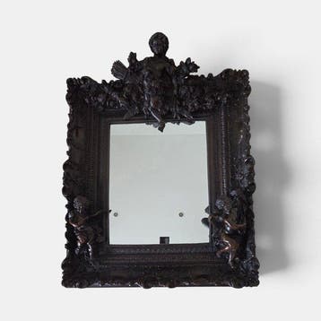 Wandspiegel- Barok / rococo in hout gesneden – Decor van, Antiek en Kunst
