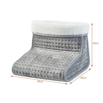[en.casa] Elektrische voetenwarmer Bari 26x30x30 cm 100W gri, Verzenden, Nieuw