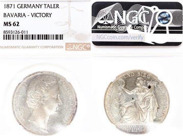 Duitsland Beieren München. Ludwig II. (1864-1886). Taler