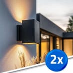 Solar wandlamp Sverre Recht Voordeelset van 2 stuks, Zonne-energie, Verzenden, Minder dan 50 watt, Wandlamp