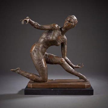 Beeld, Naar: Demetre Chiparus. “Starfish Dancer” 41 cm /