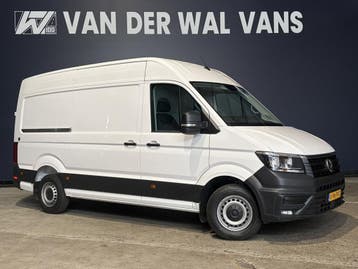 Volkswagen Crafter 2.0 TDI 141pk L3H3 L2H2 Euro6 Airco | Nav, Stof, Gebruikt, Volkswagen, Wit