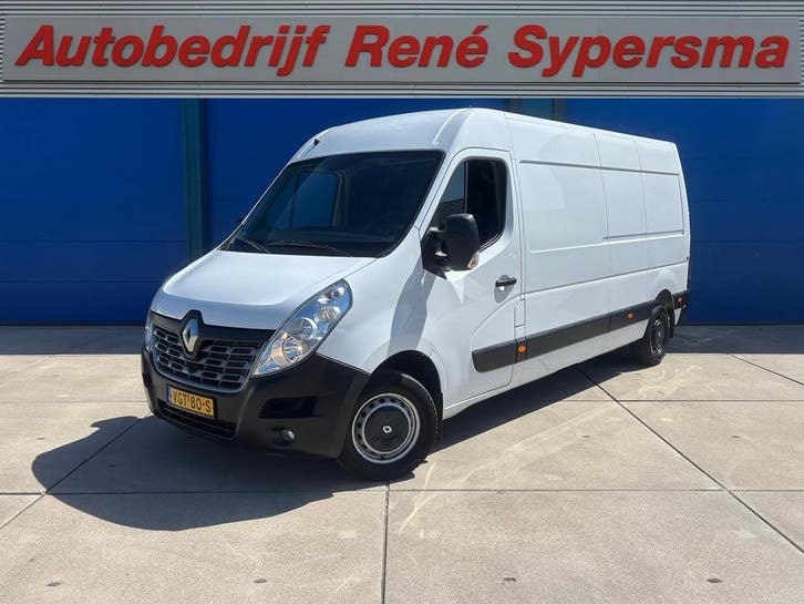 Renault Master T35 2.3 dCi L3H3 | 3 Zitplaatsen | Bluetooth, Auto's, Bestelauto's, Dealer onderhouden, Lease, Zwart, Handgeschakeld